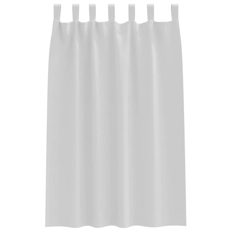 Firany blackout z kółkami 2 pcs Jasnoszary 175 x 140 cm