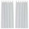 Firany blackout z kółkami 2 pcs Jasnoszary 225 x 140 cm