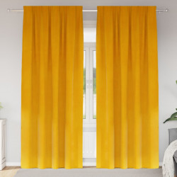 Zasłony zaciemniające 2 pcs Musztardowy Żółty 140 x 260 cm