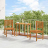 Krzesło Ogrodowe 2 pcs Brązowy 50 x 50 x 91cm