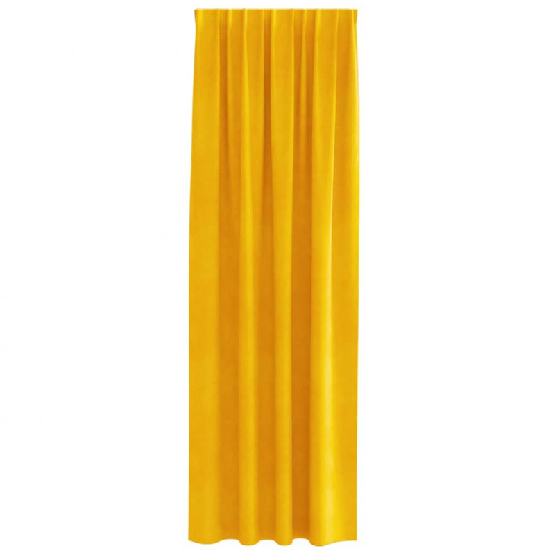 Zasłony zaciemniające 2 pcs Musztardowy Żółty 140 x 260 cm
