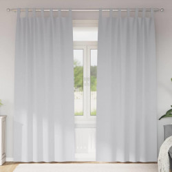 Firany blackout z kółkami 2 pcs Jasnoszary 260 x 140 cm
