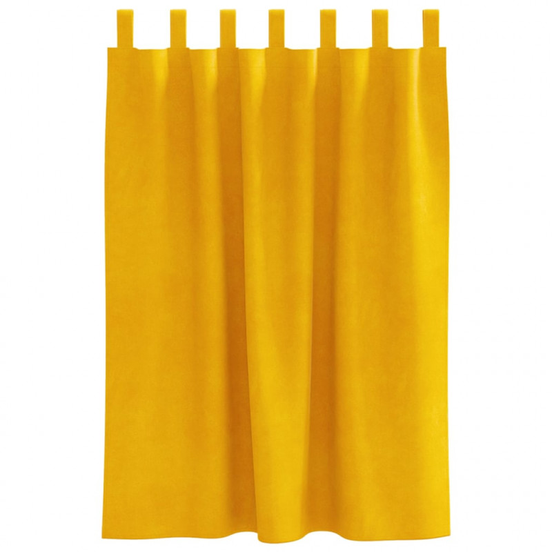 Zasłony zaciemniające 2 pcs Musztardowy Żółty 140 x 140 cm