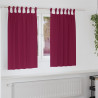 Firany blackout z kółkami 2 pcs Czerwone wino 140 x 140 cm