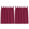 Firany blackout z kółkami 2 pcs Czerwone wino 140 x 140 cm