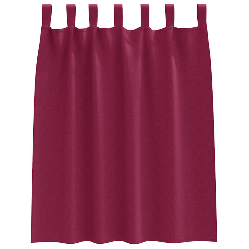 Firany blackout z kółkami 2 pcs Czerwone wino 140 x 140 cm