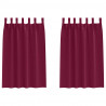 Firany blackout z kółkami 2 pcs Czerwone wino 175 x 140 cm
