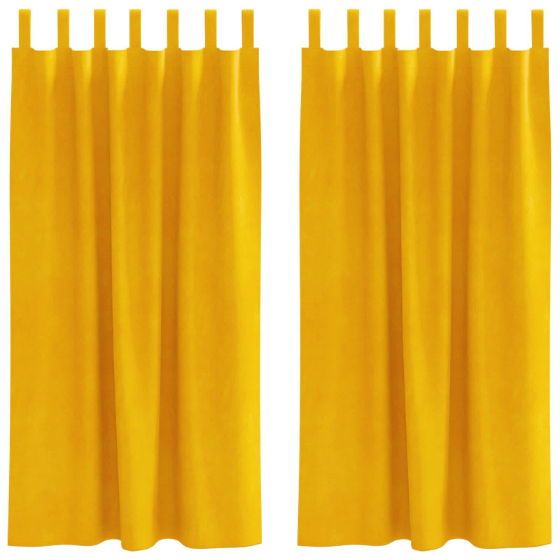 Zasłony zaciemniające 2 pcs Musztardowy Żółty 140 x 175 cm