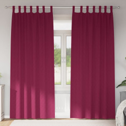 Firany blackout z kółkami 2 pcs Czerwone wino 225 x 140 cm