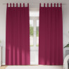 Firany blackout z kółkami 2 pcs Czerwone wino 245 x 140 cm