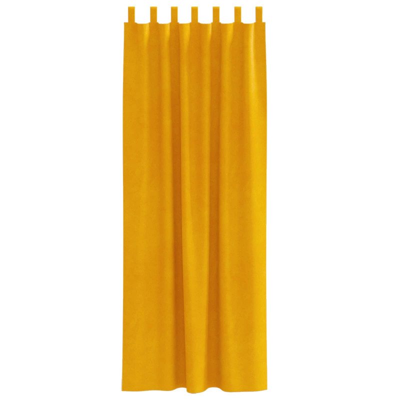 Zasłony zaciemniające 2 pcs Musztardowy Żółty 140 x 245 cm
