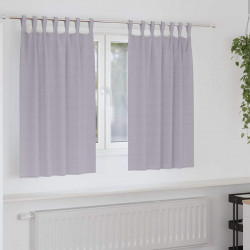 Firany blackout z kółkami 2 pcs Metaliczny Szary 140 x 140 cm