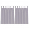 Firany blackout z kółkami 2 pcs Metaliczny Szary 140 x 140 cm