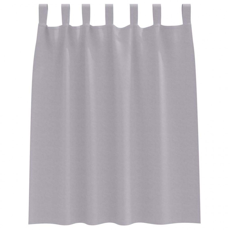Firany blackout z kółkami 2 pcs Metaliczny Szary 140 x 140 cm