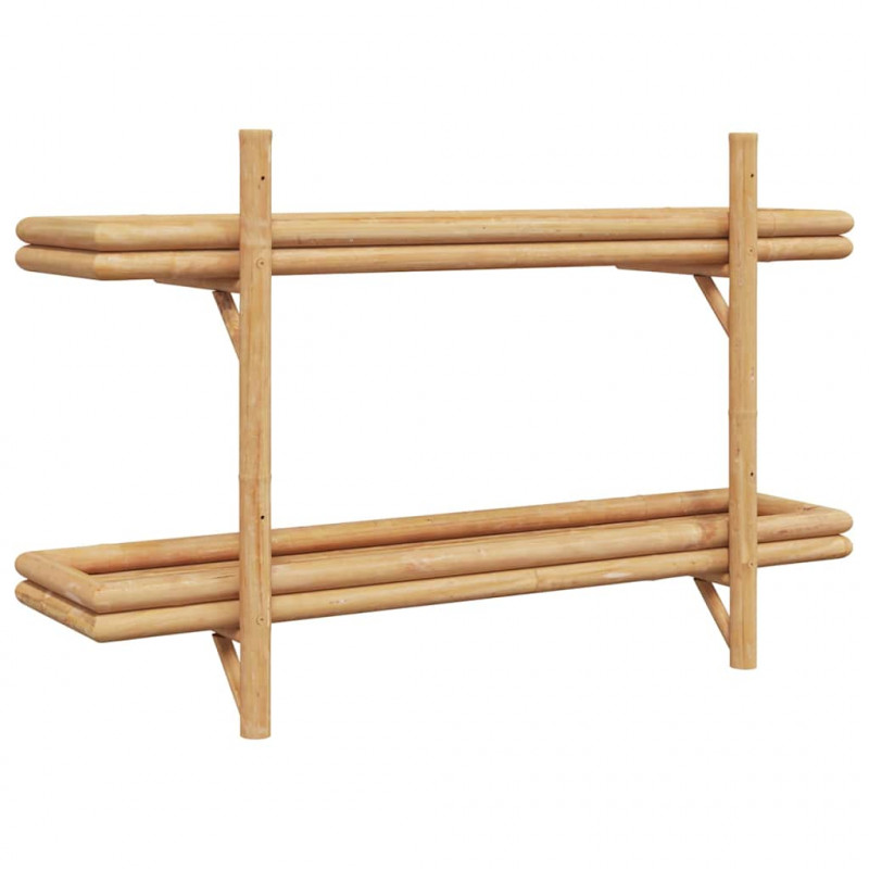 Półka ścienna z półką Brązowy 100 x 26 x 60 cm Bambus