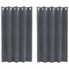Zasłony zaciemniające 2 pcs Jasnoszary 140 x 140 cm Aksamit