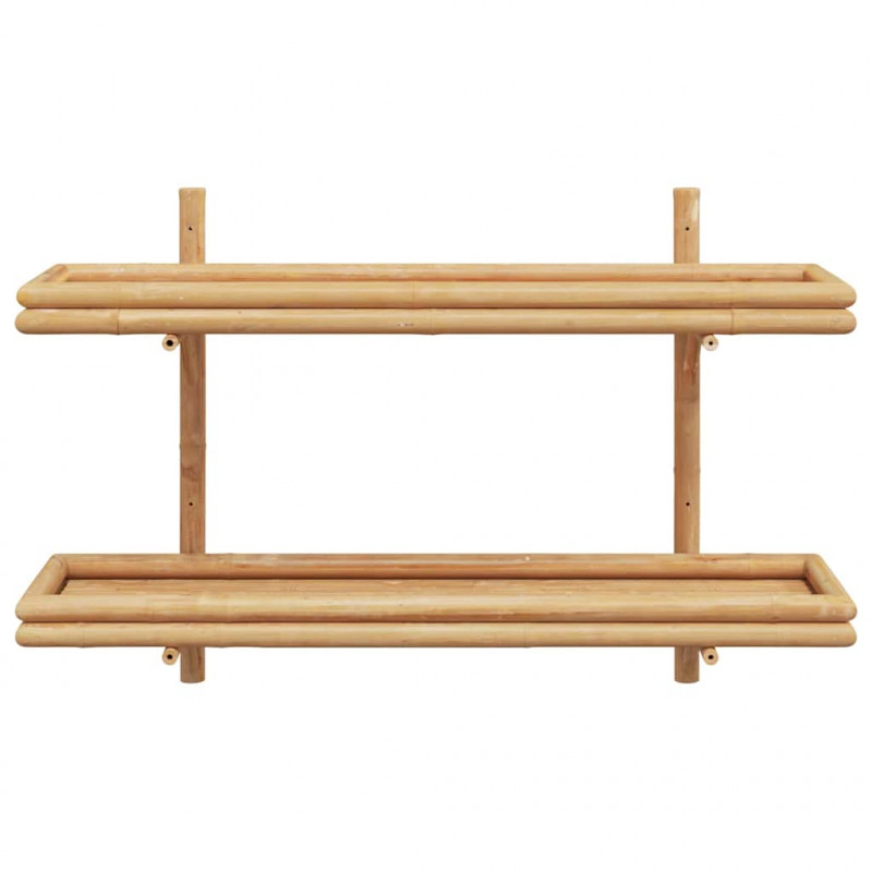 Półka ścienna z półką Brązowy 100 x 26 x 60 cm Bambus