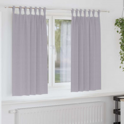 Firany blackout z kółkami 2 pcs Metaliczny Szary 175 x 140 cm