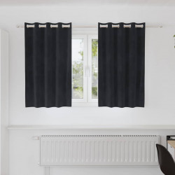 Zasłony zaciemniające 2 pcs Czarny 140 x 140 cm Aksamit