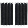 Zasłony zaciemniające 2 pcs Czarny 140 x 140 cm Aksamit