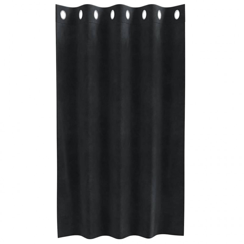 Zasłony zaciemniające 2 pcs Czarny 140 x 140 cm Aksamit