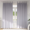 Firany blackout z kółkami 2 pcs Metaliczny Szary 225 x 140 cm