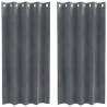 Zasłony zaciemniające 2 pcs Jasnoszary 140 x 175 cm Aksamit