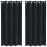Zasłony zaciemniające 2 pcs Czarny 140 x 175 cm Aksamit