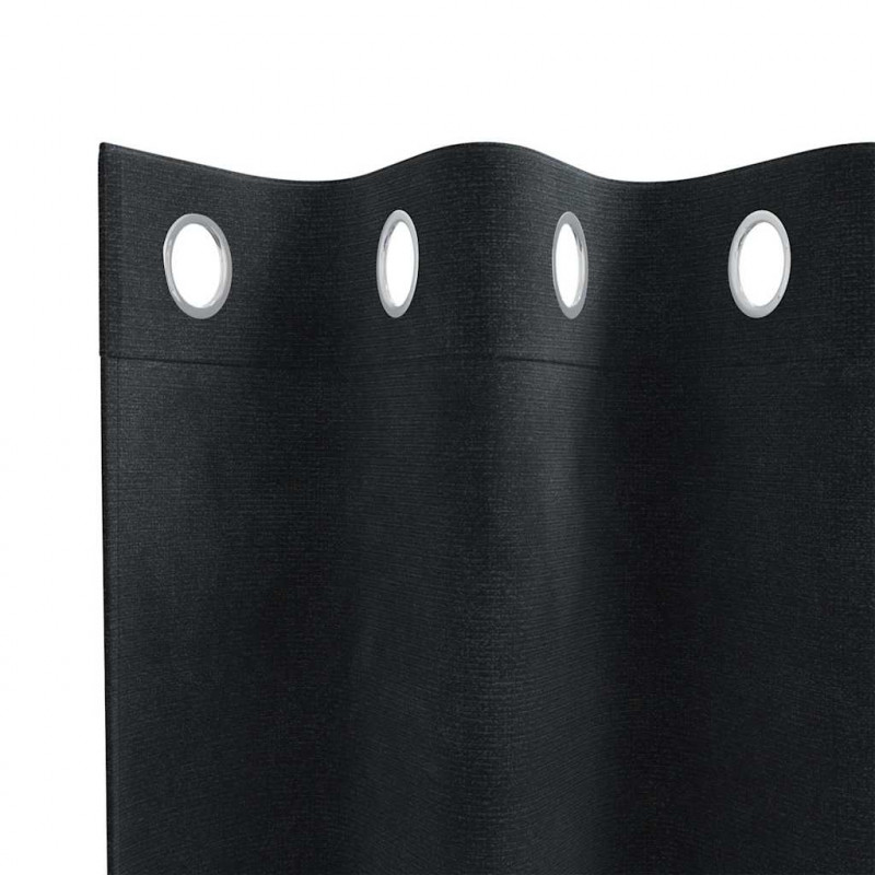 Zasłony zaciemniające 2 pcs Czarny 140 x 175 cm Aksamit