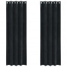 Zasłony zaciemniające 2 pcs Czarny 140 x 245 cm Aksamit