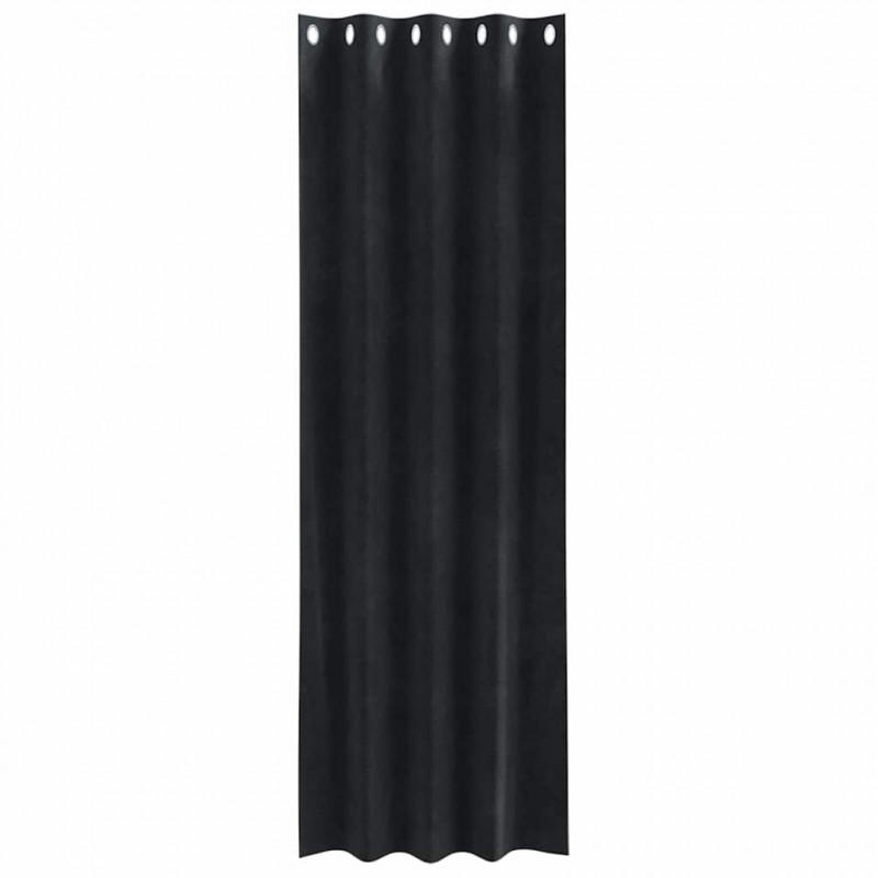 Zasłony zaciemniające 2 pcs Czarny 140 x 245 cm Aksamit