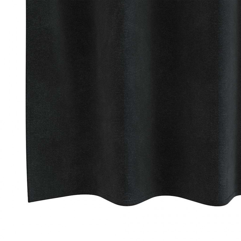 Zasłony zaciemniające 2 pcs Czarny 140 x 245 cm Aksamit