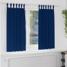 Firany blackout z kółkami 2 pcs Ciemnoniebieski 175 x 140 cm