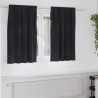 Zasłony zaciemniające 2 pcs Czarny 140 x 140 cm Aksamit
