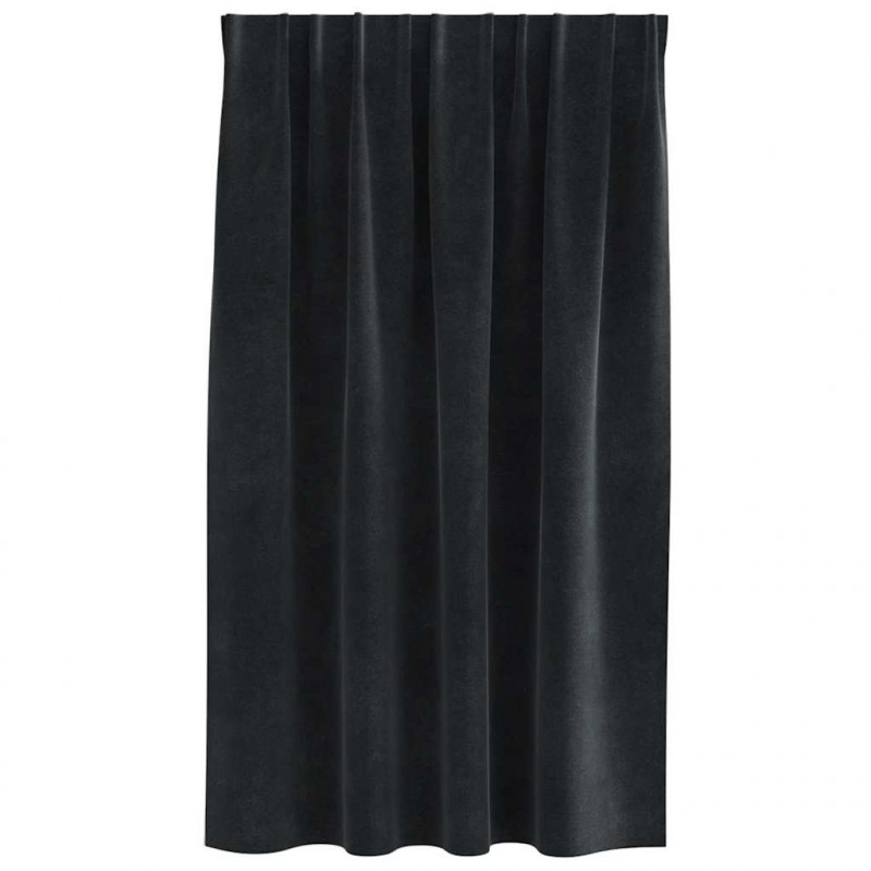 Zasłony zaciemniające 2 pcs Czarny 140 x 140 cm Aksamit