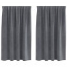 Zasłony zaciemniające 2 pcs Jasnoszary 140 x 140 cm Aksamit