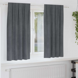 Zasłony zaciemniające 2 pcs Jasnoszary 140 x 175 cm Aksamit
