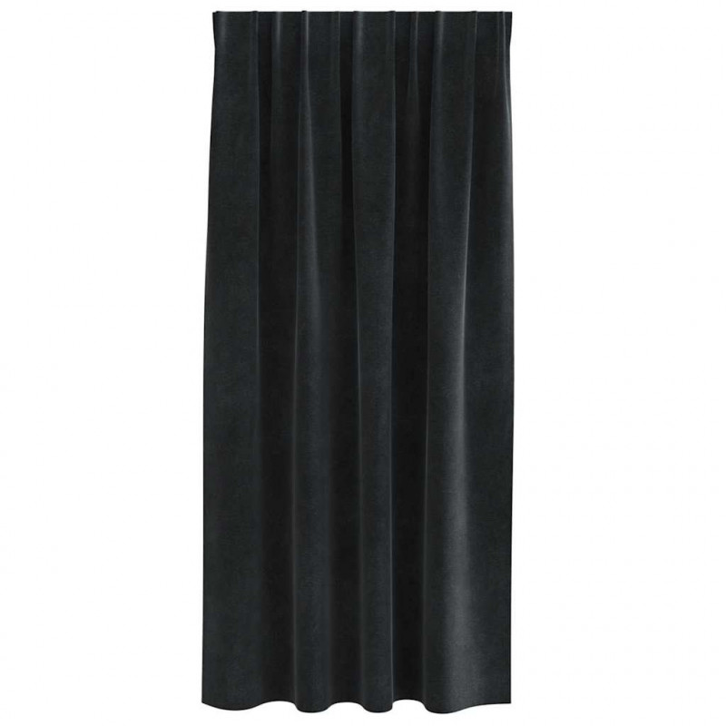 Zasłony zaciemniające 2 pcs Czarny 140 x 175 cm Aksamit