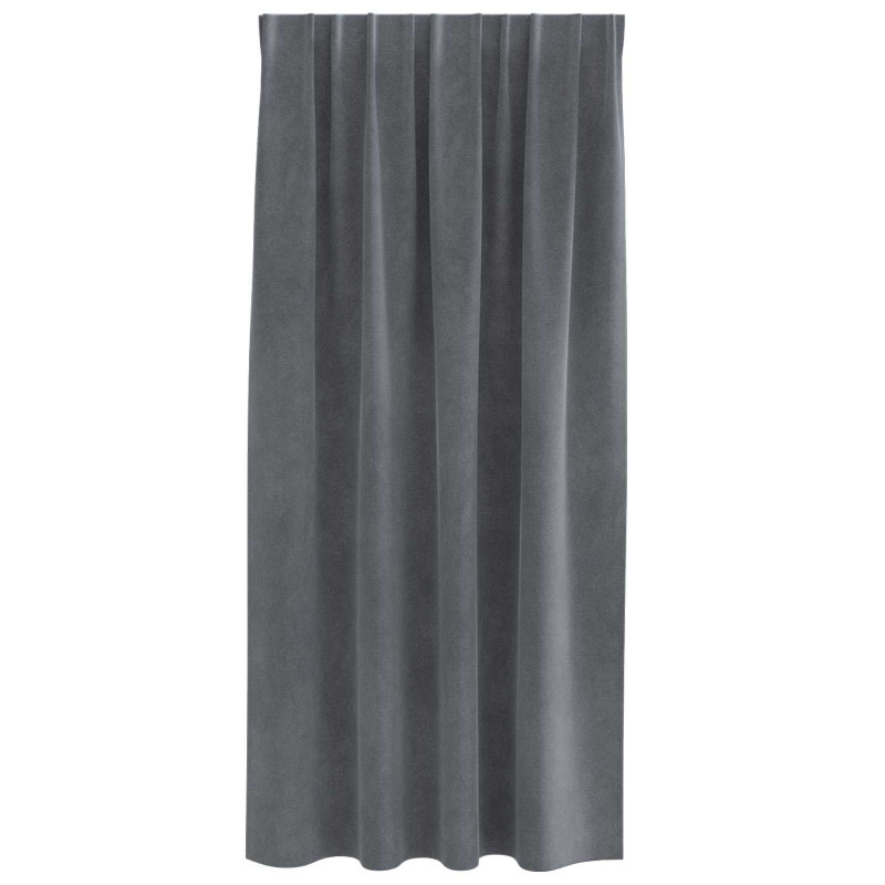 Zasłony zaciemniające 2 pcs Jasnoszary 140 x 175 cm Aksamit