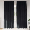 Zasłony zaciemniające 2 pcs Czarny 140 x 225 cm Aksamit