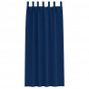 Firany blackout z kółkami 2 pcs Ciemnoniebieski 245 x 140 cm