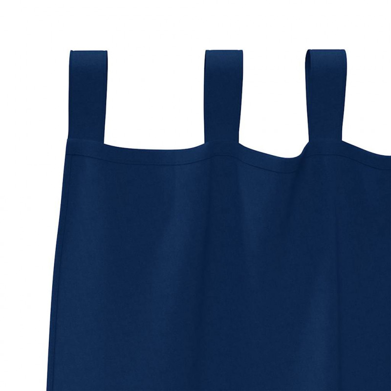 Firany blackout z kółkami 2 pcs Ciemnoniebieski 245 x 140 cm