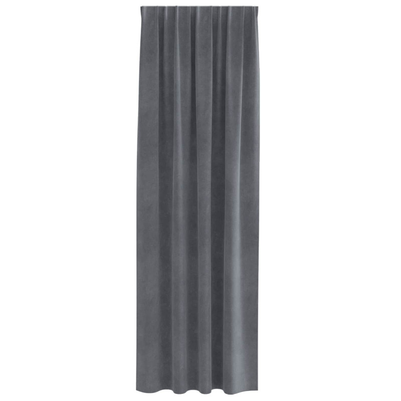Zasłony zaciemniające 2 pcs Jasnoszary 140 x 225 cm Aksamit
