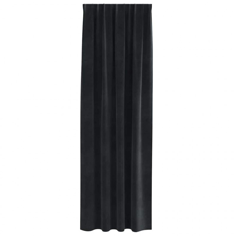Zasłony zaciemniające 2 pcs Czarny 140 x 245 cm Aksamit