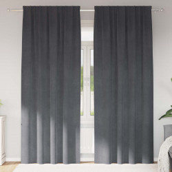 Zasłony zaciemniające 2 pcs Jasnoszary 140 x 245 cm Aksamit