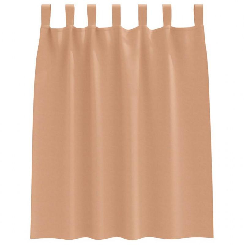 Firany blackout z kółkami 2 pcs Jasny Brąz 140 x 140 cm
