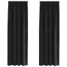 Zasłony zaciemniające 2 pcs Czarny 140 x 260 cm Aksamit