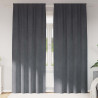 Zasłony zaciemniające 2 pcs Jasnoszary 140 x 260 cm Aksamit