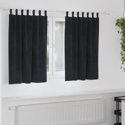 Zasłony zaciemniające 2 pcs Czarny 140 x 140 cm Aksamit