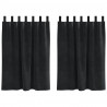 Zasłony zaciemniające 2 pcs Czarny 140 x 140 cm Aksamit